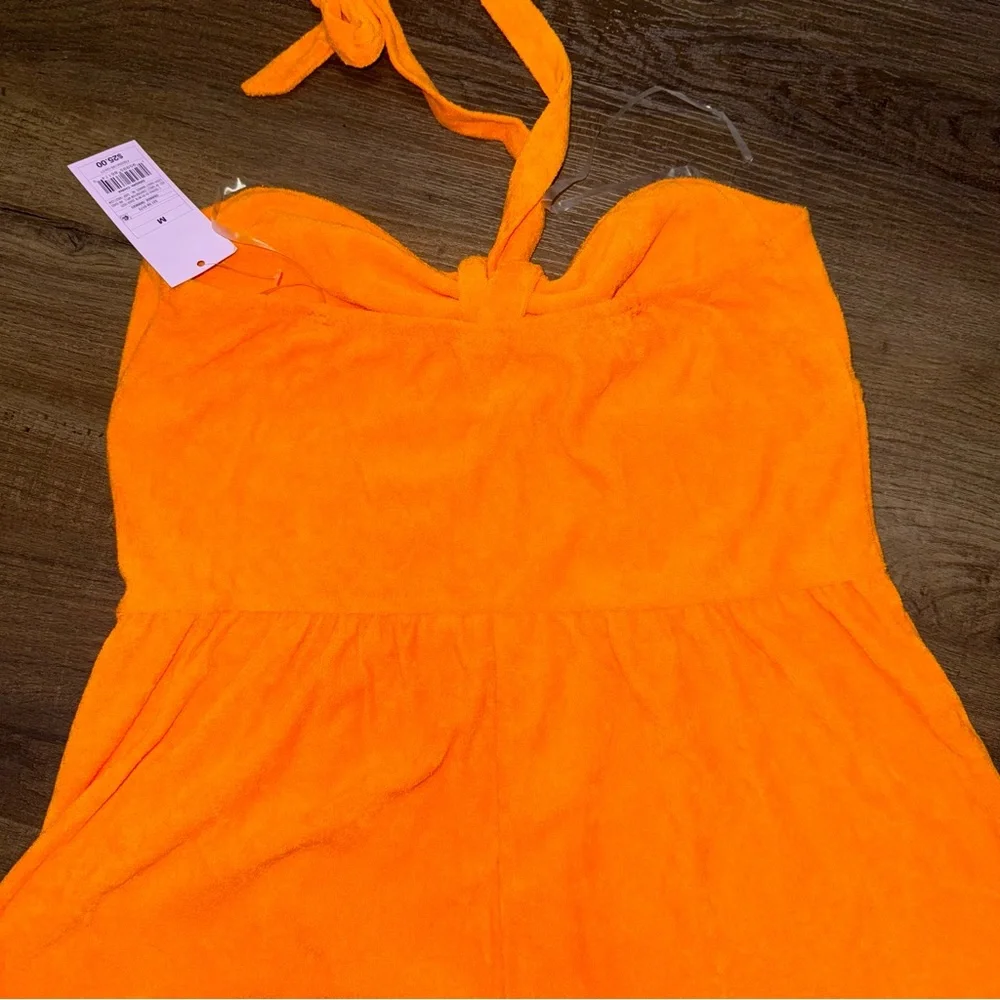 NWT Target Wild Fable Orange Terrycloth Convertible Swimsuit Coverup